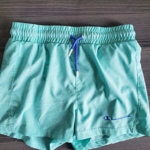 Champion Teal Athletic Shorts with Blue Accents